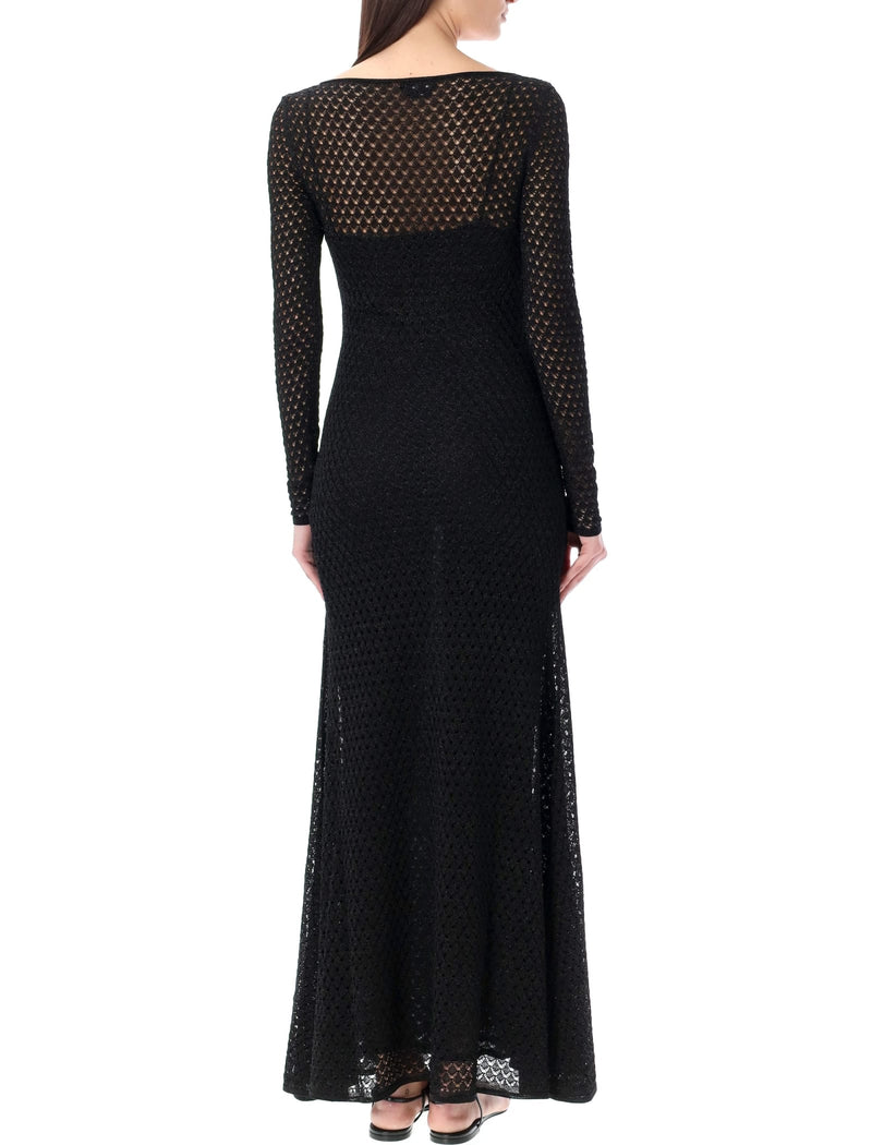 Tom Ford Openwork Lurex Scoop Neck Long Dress - Women