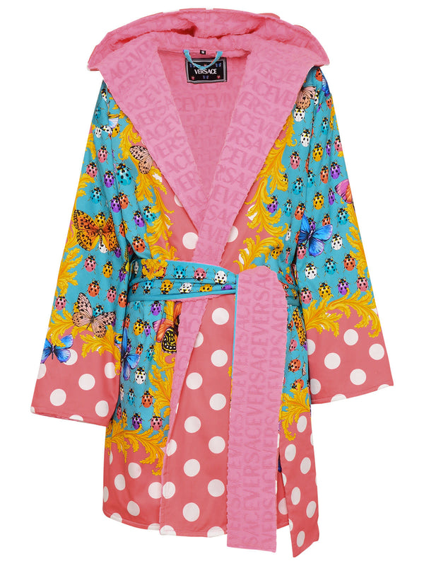 Versace Multicolor Cotton Bathrobe - Women