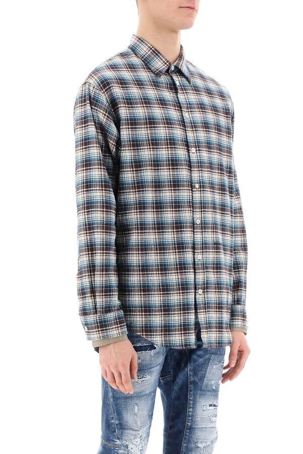 Dsquared2 Check Shirt With Layered Sleeves - Men