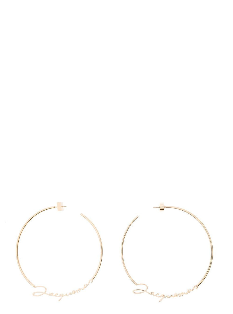 Jacquemus les Creoles Gold-tone Hoop Earrings In Brass Woman - Women - Piano Luigi