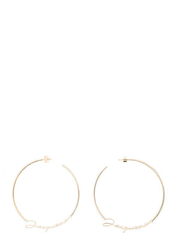 Jacquemus les Creoles Gold-tone Hoop Earrings In Brass Woman - Women