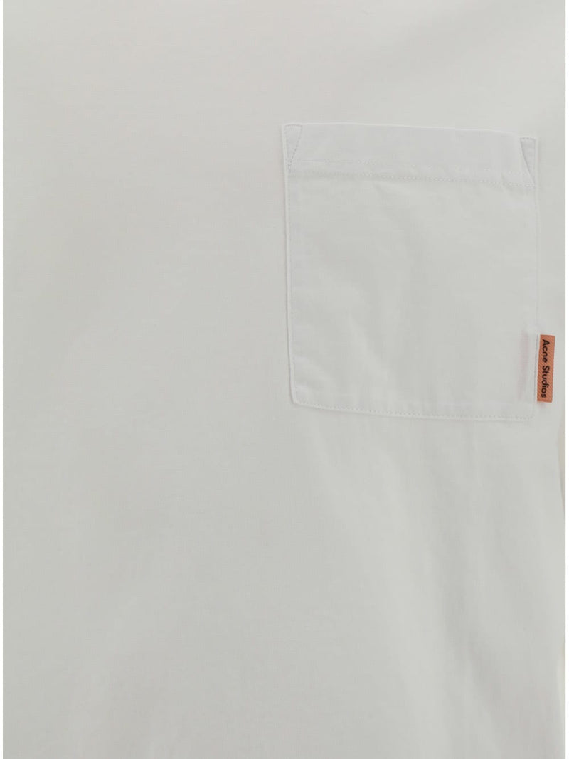 Acne Studios Pocket T-shirt In White Cotton - Men