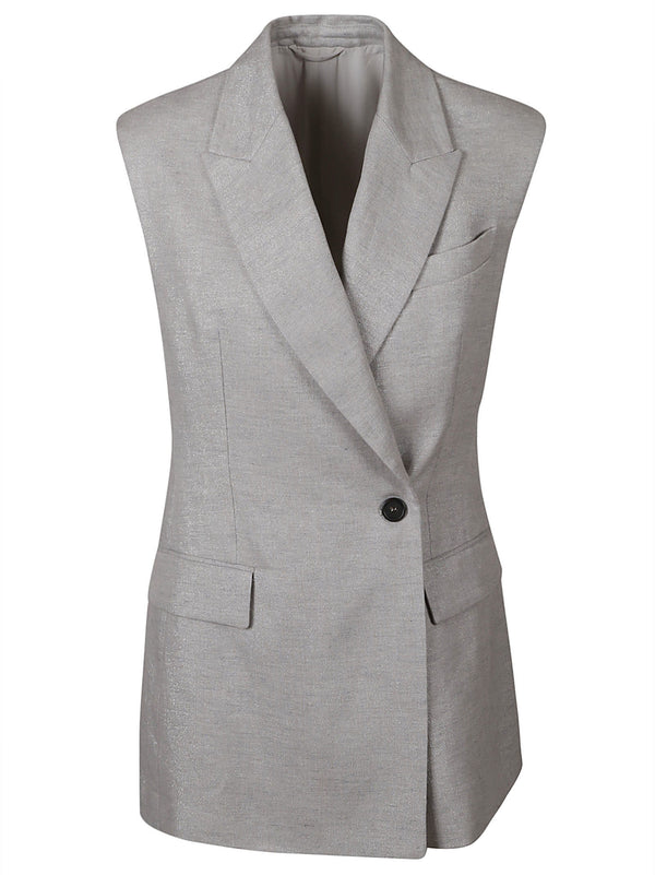 Brunello Cucinelli Single-button Sleeveless Jacket - Women