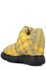 Burberry Check Pillow Padded Drawstring Snow Boots - Women