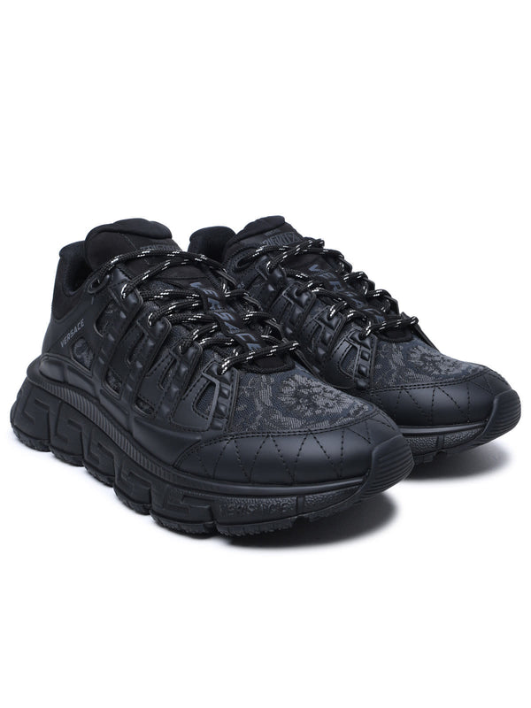 Versace Black Fabric Blend Sneakers - Men