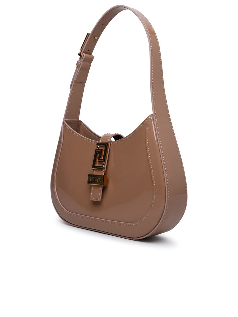 Versace greca Goddess Small Beige Lambskin Hobo Bag - Women