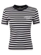 Versace Stripe Logo T-shirt - Women