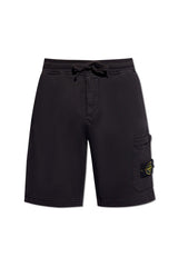 Stone Island Drawstring Logo Patch Shorts - Men