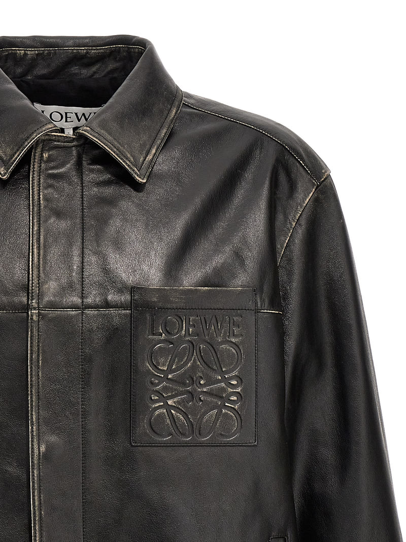 Loewe anagram Leather Overshirt - Men