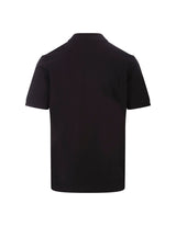 Moncler Powder Effect Black Logo T-shirt - Men