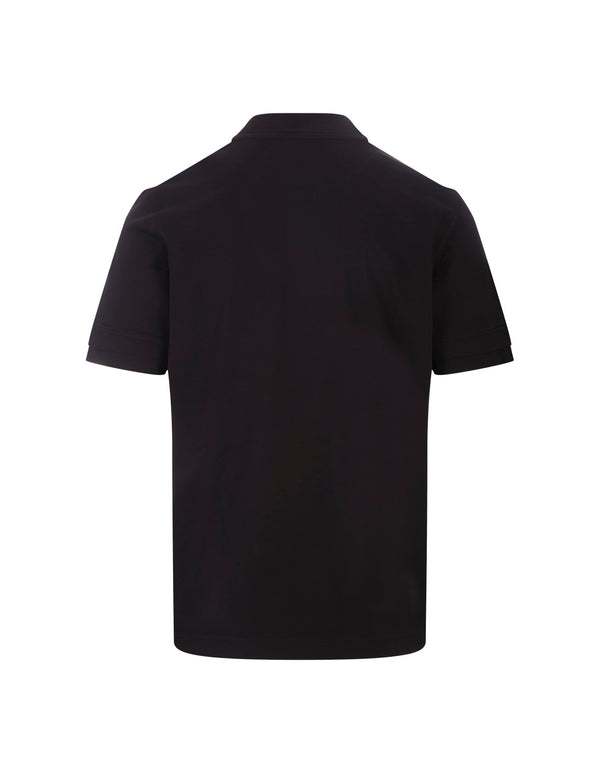 Moncler Powder Effect Black Logo T-shirt - Men