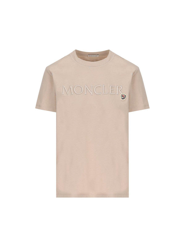 Moncler Logo Embroidered Crewneck T-shirt - Women