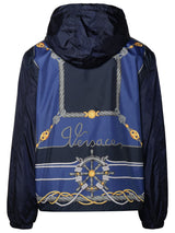 versace Nautical Blue Nylon Windbreaker - Men