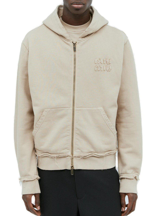 Miu Miu Distressed Hooded Sweatshirt - Women