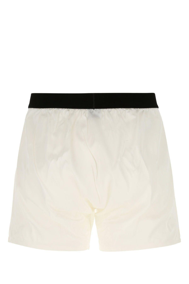 Tom Ford Ivory Stretch Silk Boxer - Men - Piano Luigi