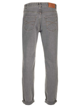 Brunello Cucinelli Washed Gray Five-pocket Denim - Men