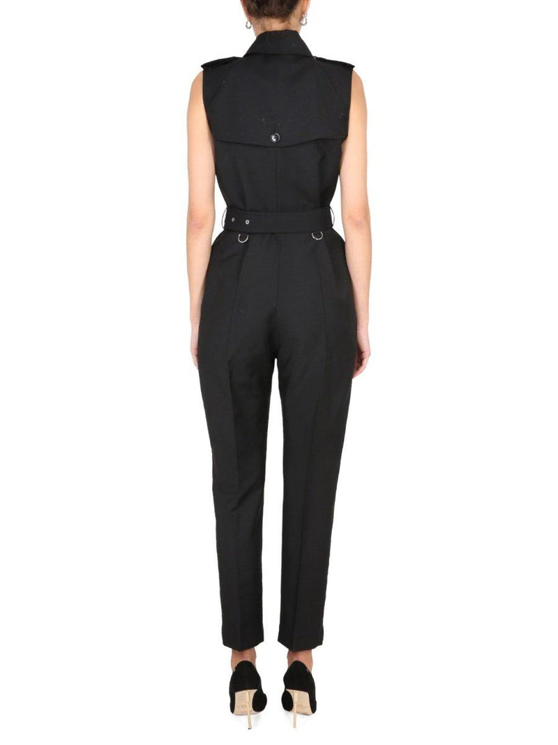 Burberry Double Breasted Belted Waist Overalls - Women