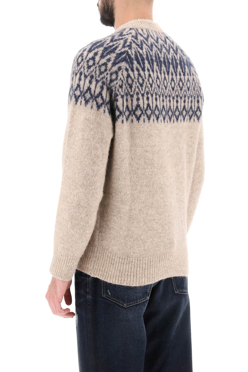 Brunello Cucinelli Jacquard Crew Neck Sweater - Men