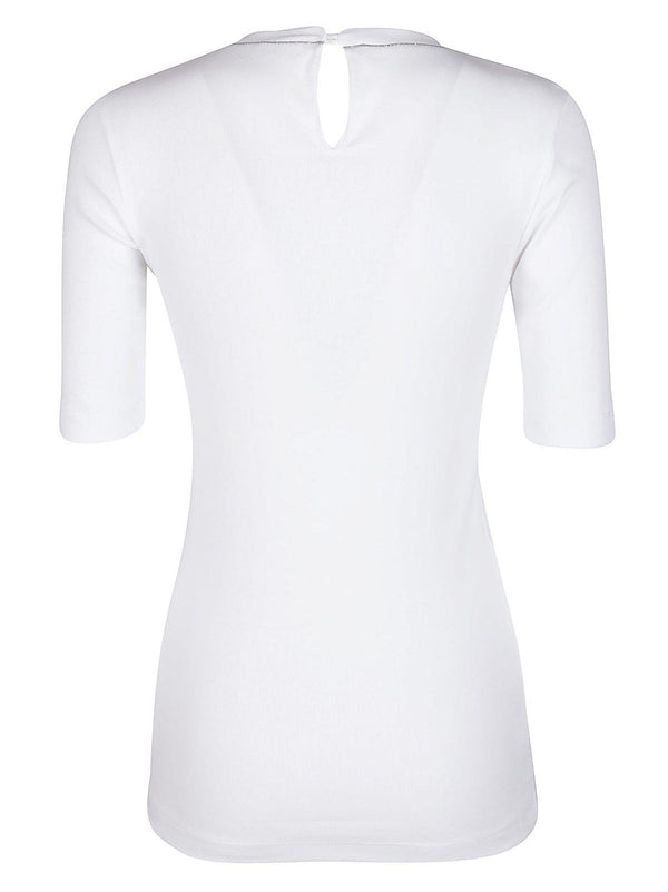 Brunello Cucinelli Embellished Collar T-shirt - Women