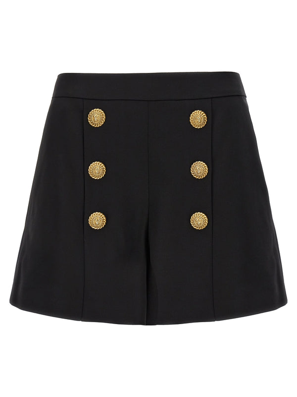 Balmain Contrast Buttons Shorts - Women