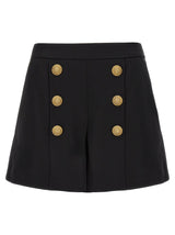 Balmain Contrast Buttons Shorts - Women