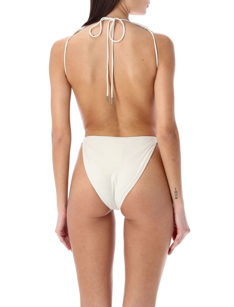 Saint Laurent Backless V-halter Swimsuit - Women