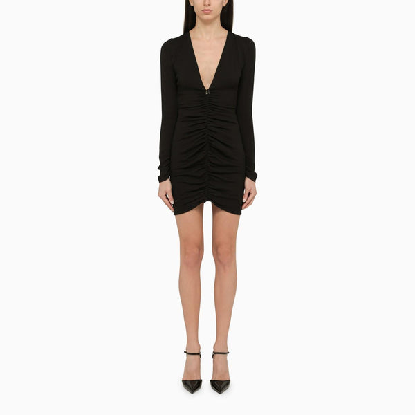 Dsquared2 Short Black Draped Dress - Women - Piano Luigi