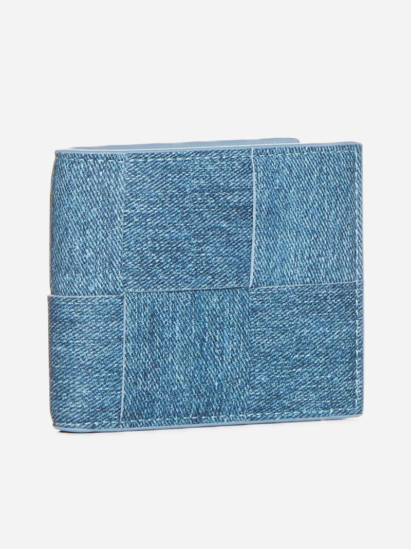 Bottega Veneta Cassette Denim Leather Bifold Wallet - Men