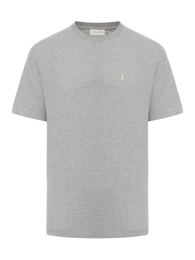 Saint Laurent T-shirt Col Rond Pique Coton Polyester - Men