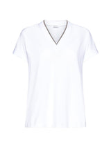 Brunello Cucinelli Embellished V-neck T-shirt - Women