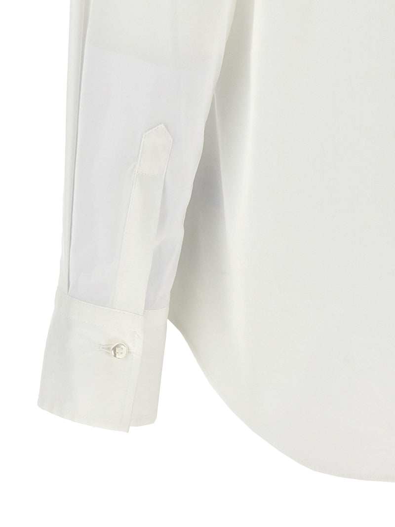 Brunello Cucinelli Stretch Cotton Poplin Shirt With shiny Collar Trim - Women