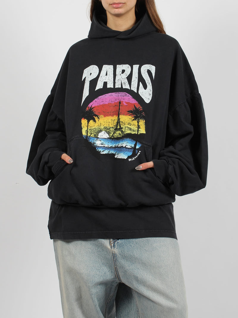 Balenciaga Paris Tropical Round Hoodie - Women