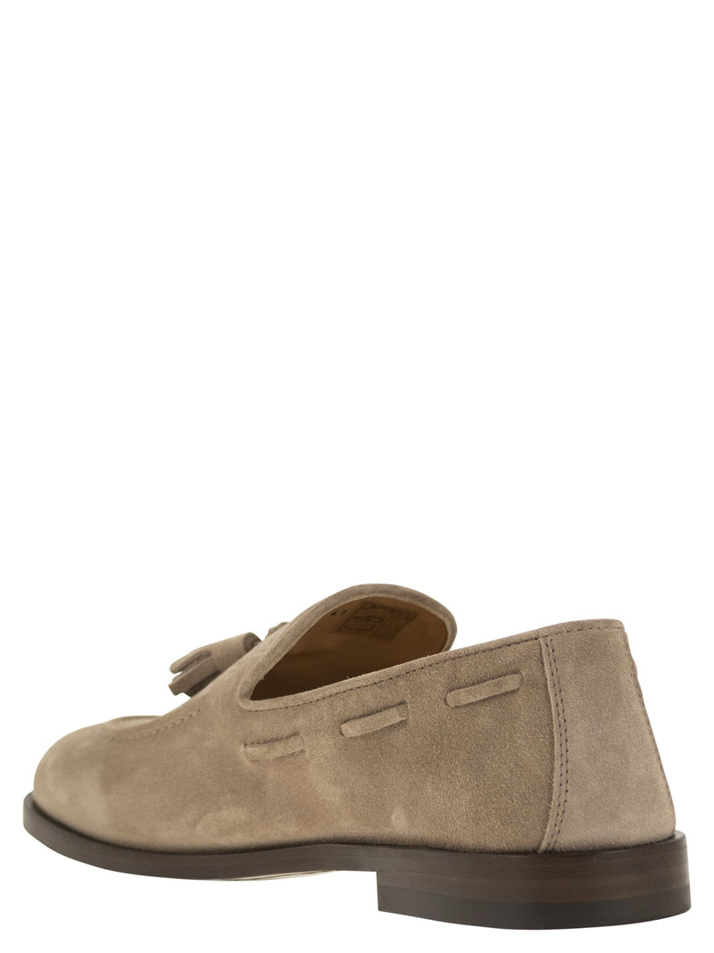 Brunello Cucinelli Suede Moccasins With Tassels - Men