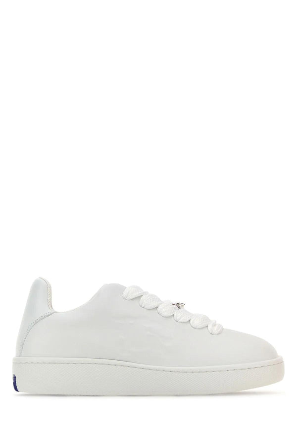 Burberry White Leather Box Sneakers - Women