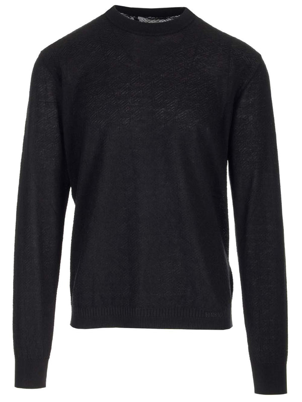 Versace Black la Greca Sweater - Men