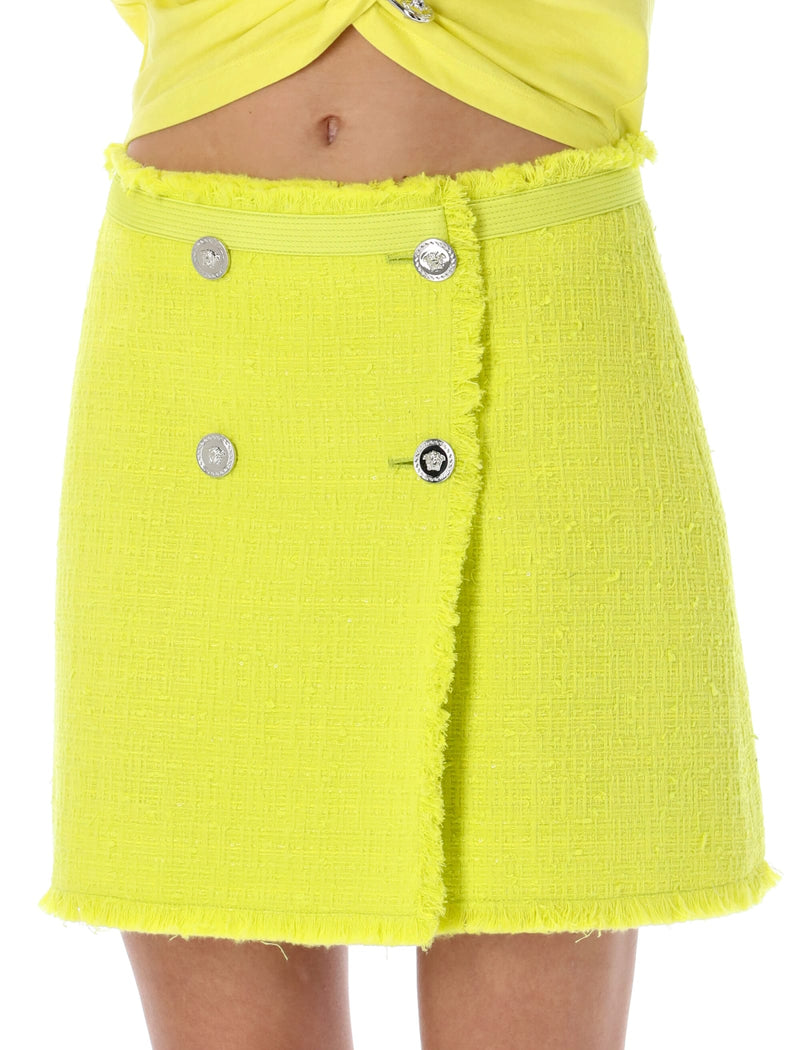 Versace Bouclé Tweed Mini Skirt - Women