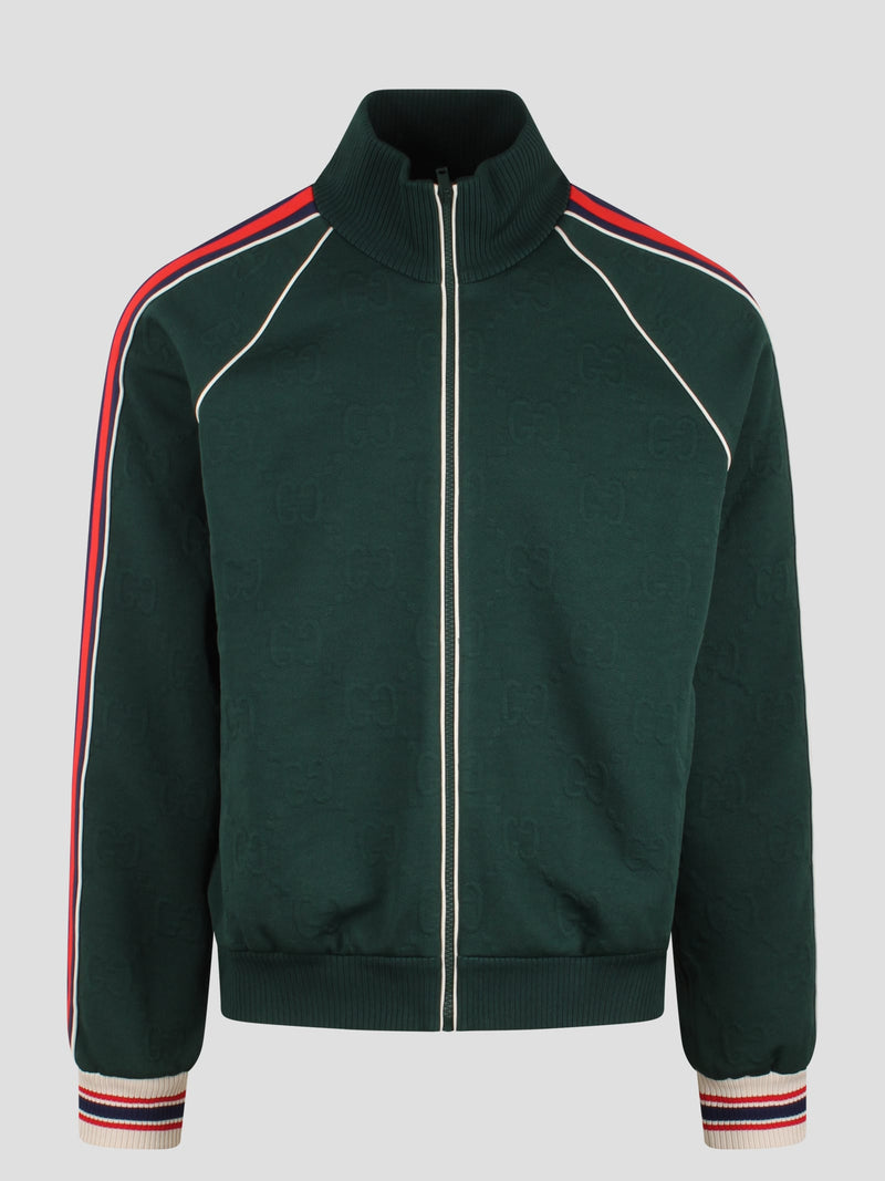 Gucci Gg Jacquard Jersey Zip Jacket - Men