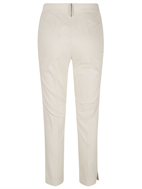 Brunello Cucinelli Elastic Waist Plain Slim Trousers - Women