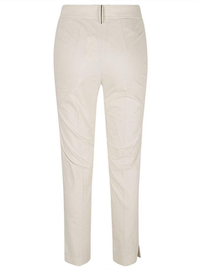 Brunello Cucinelli Elastic Waist Plain Slim Trousers - Women