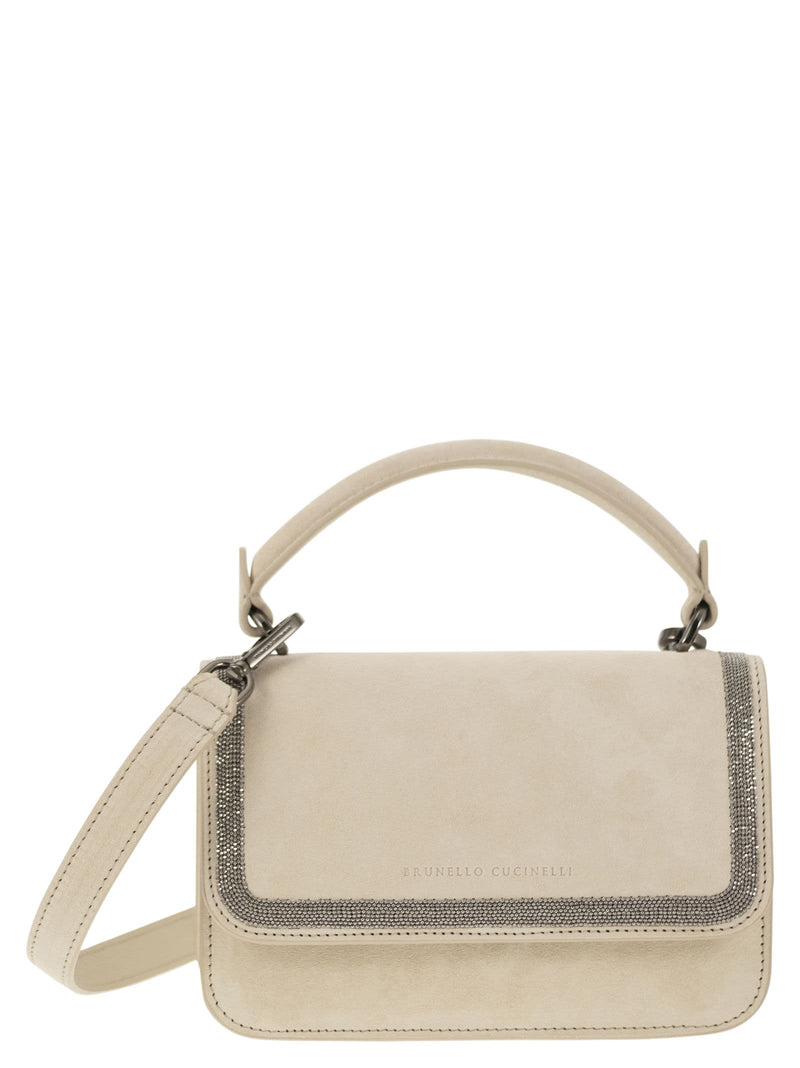 Brunello Cucinelli Suede Bag With Precious Contour - Women