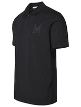 Moncler Polo Shirt In Blue Cotton - Men