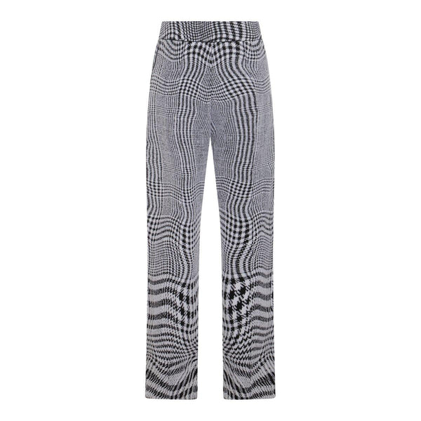 Burberry Wraped Houndstooth Jacquard Wide-leg Trousers - Women