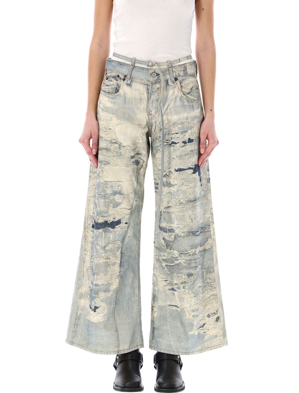 Acne Studios Trompe Loeil Denim Printed Trousers - Women