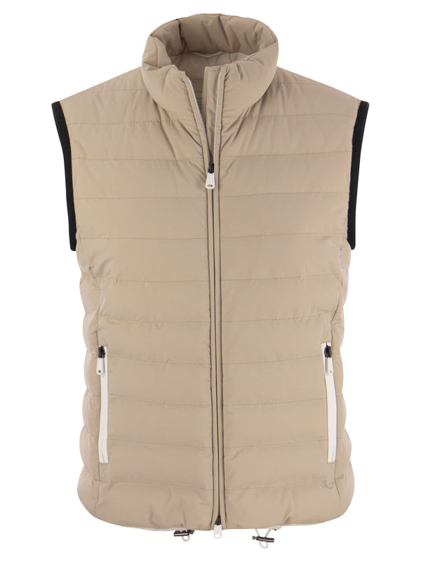 Brunello Cucinelli Sleeveless Down Jacket In Membraned Nylon - Women