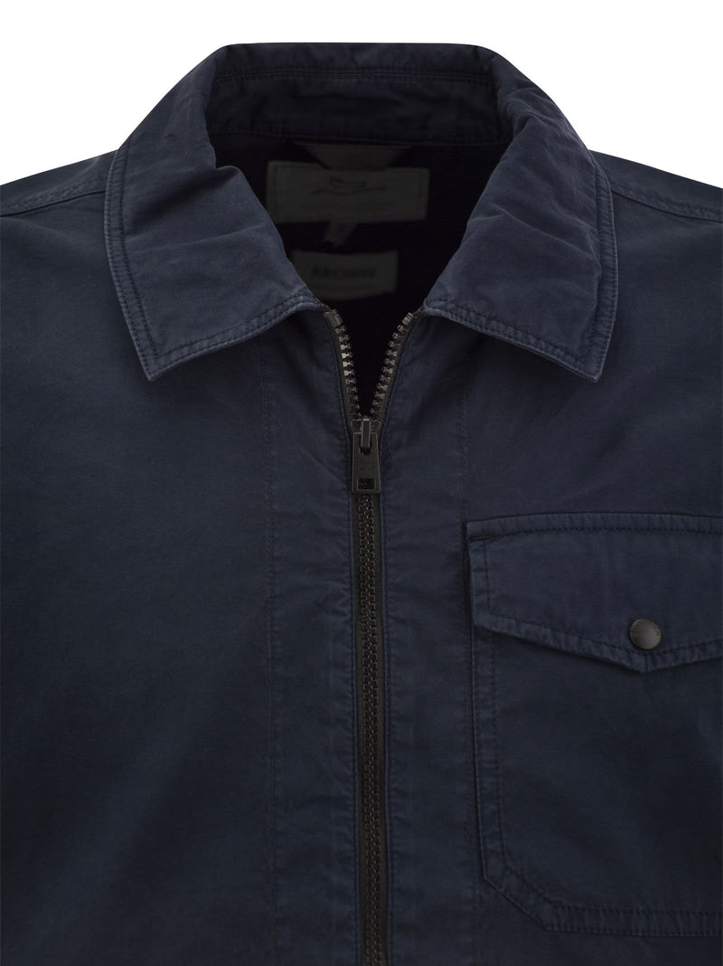 Woolrich Garment-dyed Shirt Jacket In Pure Cotton - Men