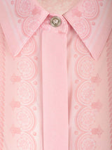 Versace Pink Silk Twill Shirt - Women