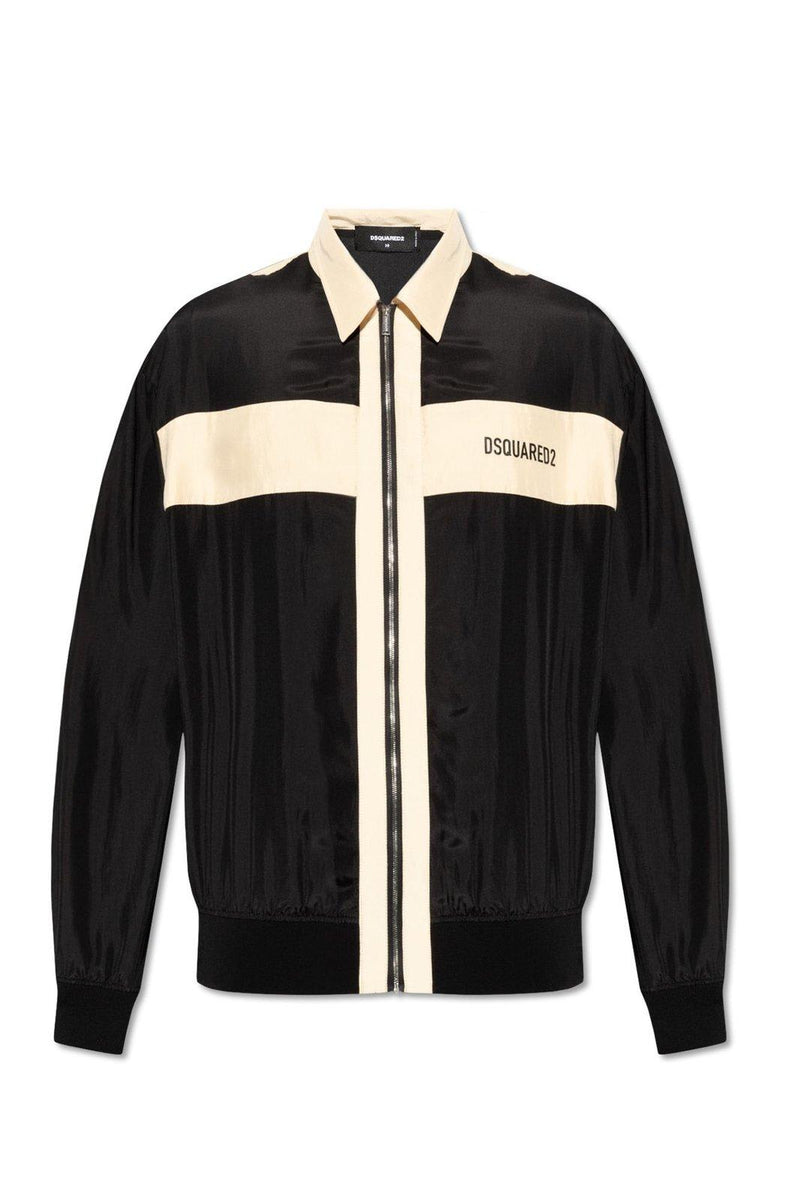 Dsquared2 Logo Printed Zipped Jacket - Men