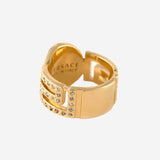 Versace La Medusa Ring With Crystals - Women