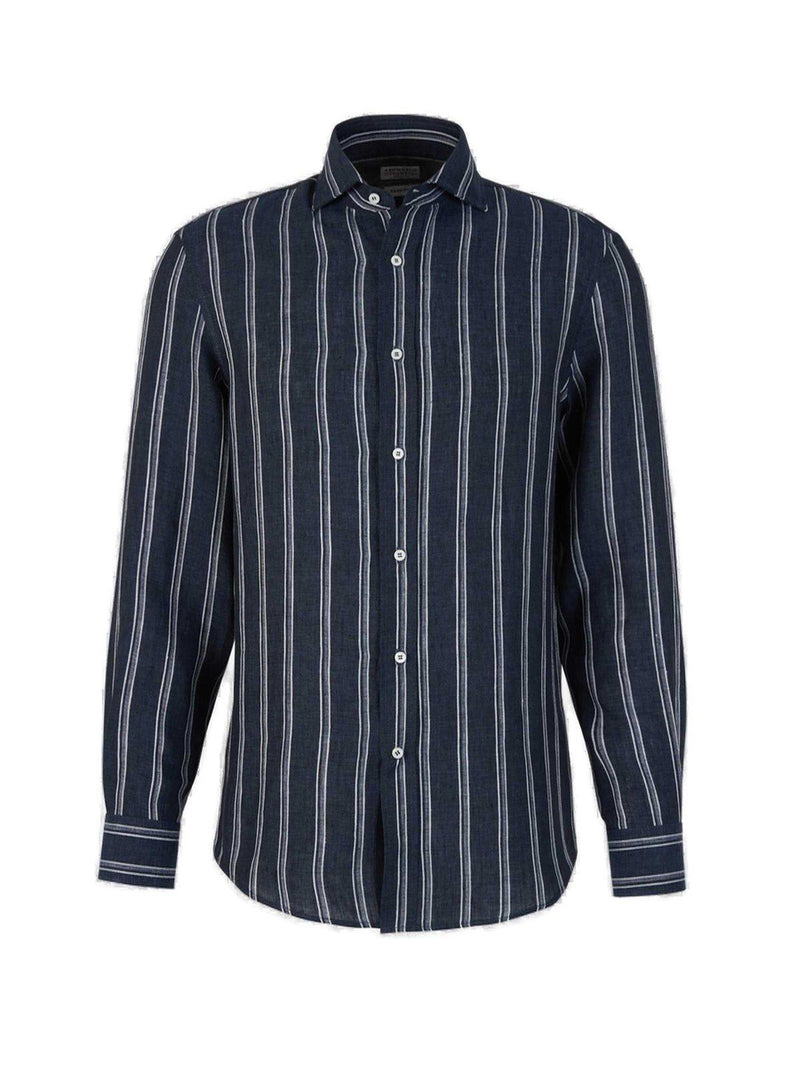 Brunello Cucinelli Stripe Detailed Button-up Shirt - Men