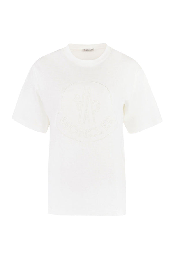 Moncler Logo Cotton T-shirt - Women - Piano Luigi